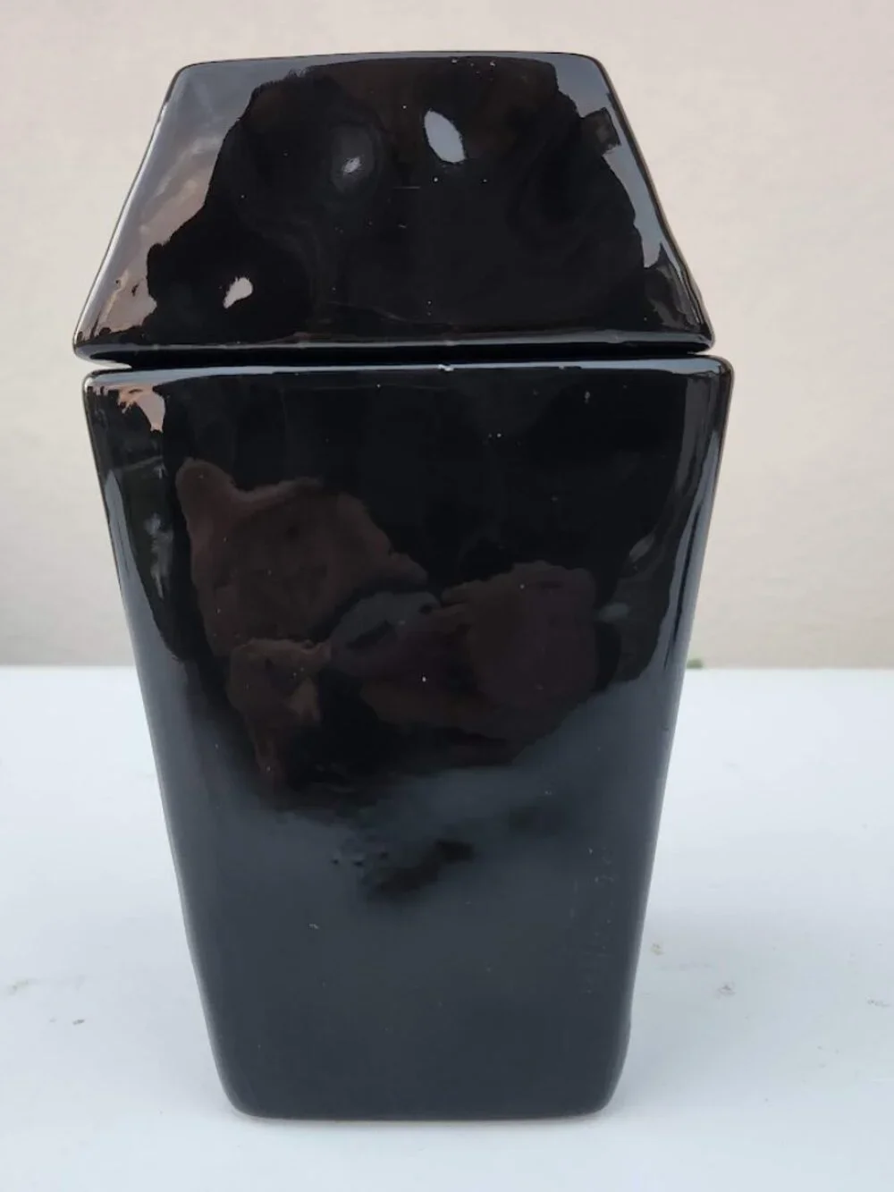 NEW Ceramic Coffin Jar Bathroom Decor Black Goth Skeleton Party Decorations Goth